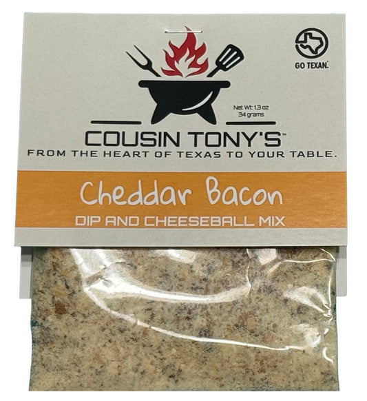Cousin Tony’s ™ Cheddar Bacon Dip and Cheese Ball Mix