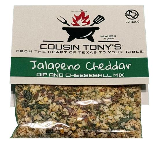 Cousin Tony’s ™ Jalapeño Cheddar Dip and Cheeseball Mix