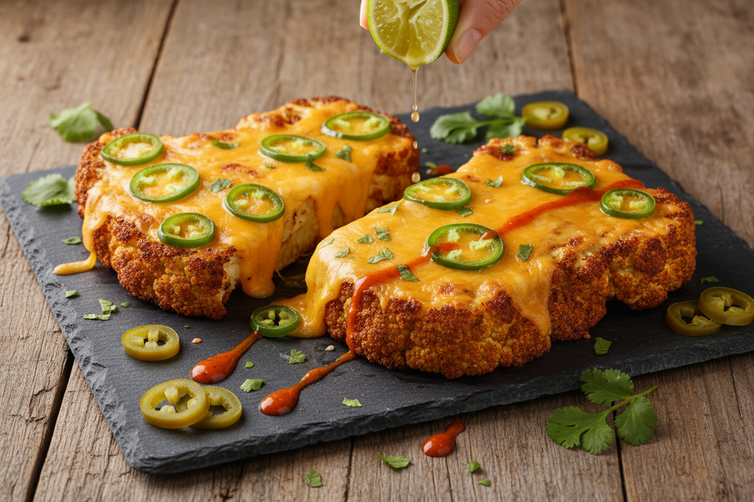Jalapeño Cheddar Cauliflower Steaks