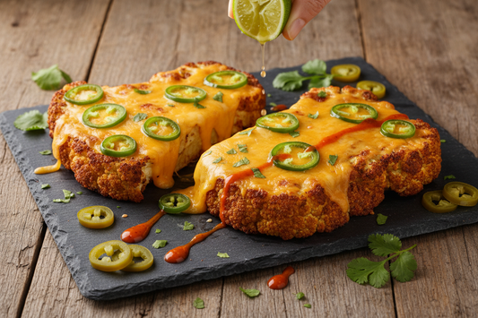 Jalapeño Cheddar Cauliflower Steaks