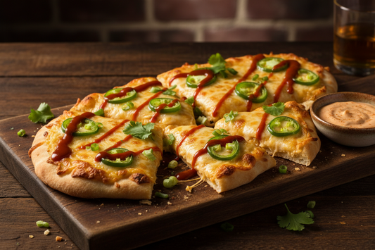 Jalapeño Cheddar Chicken Dip Flatbread