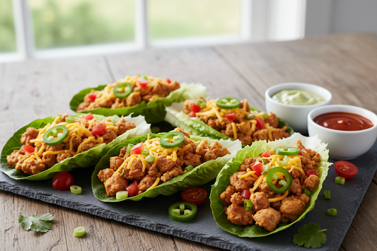 Jalapeño Cheddar Chicken Lettuce Wraps