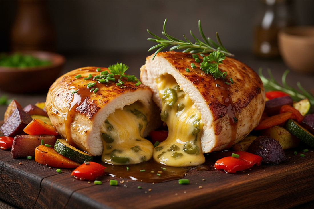 Jalapeño Cheddar Stuffed Chicken Breasts