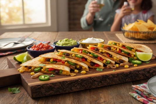 Jalapeño Cheddar Veggie Quesadillas