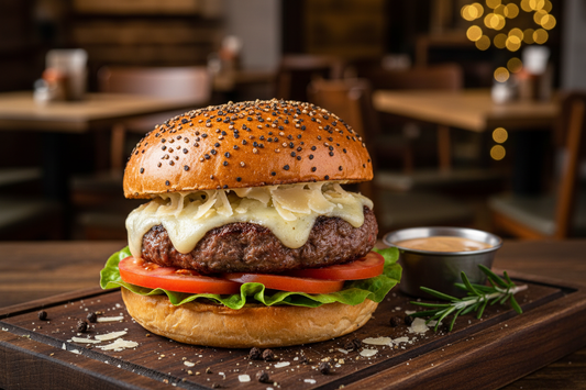 Peppercorn Parmesan Beef Burgers