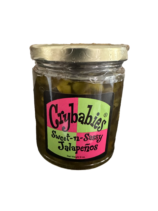 Crybabies Sweet-N-Sassy Jalapenos - 9oz Jar