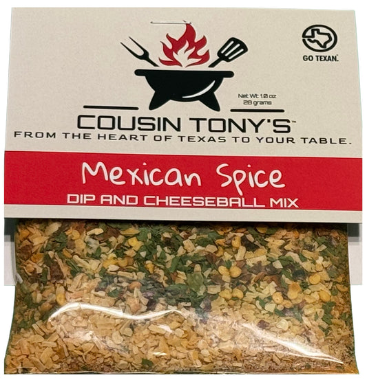Cousin Tony’s ™ Mexican Spice Dip and Cheeseball Mix