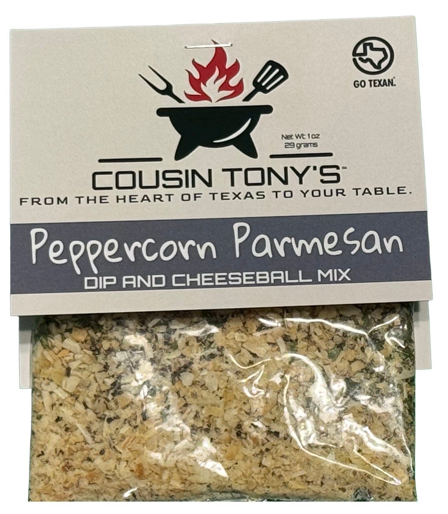 Cousin Tony’s ™ Peppercorn Parmesan Dip and Cheeseball Mix